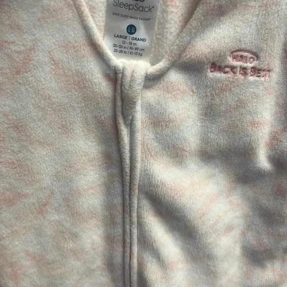 HALO SleepSack Pink Microfleece, Large 12-18 months - Picture 2 of 2